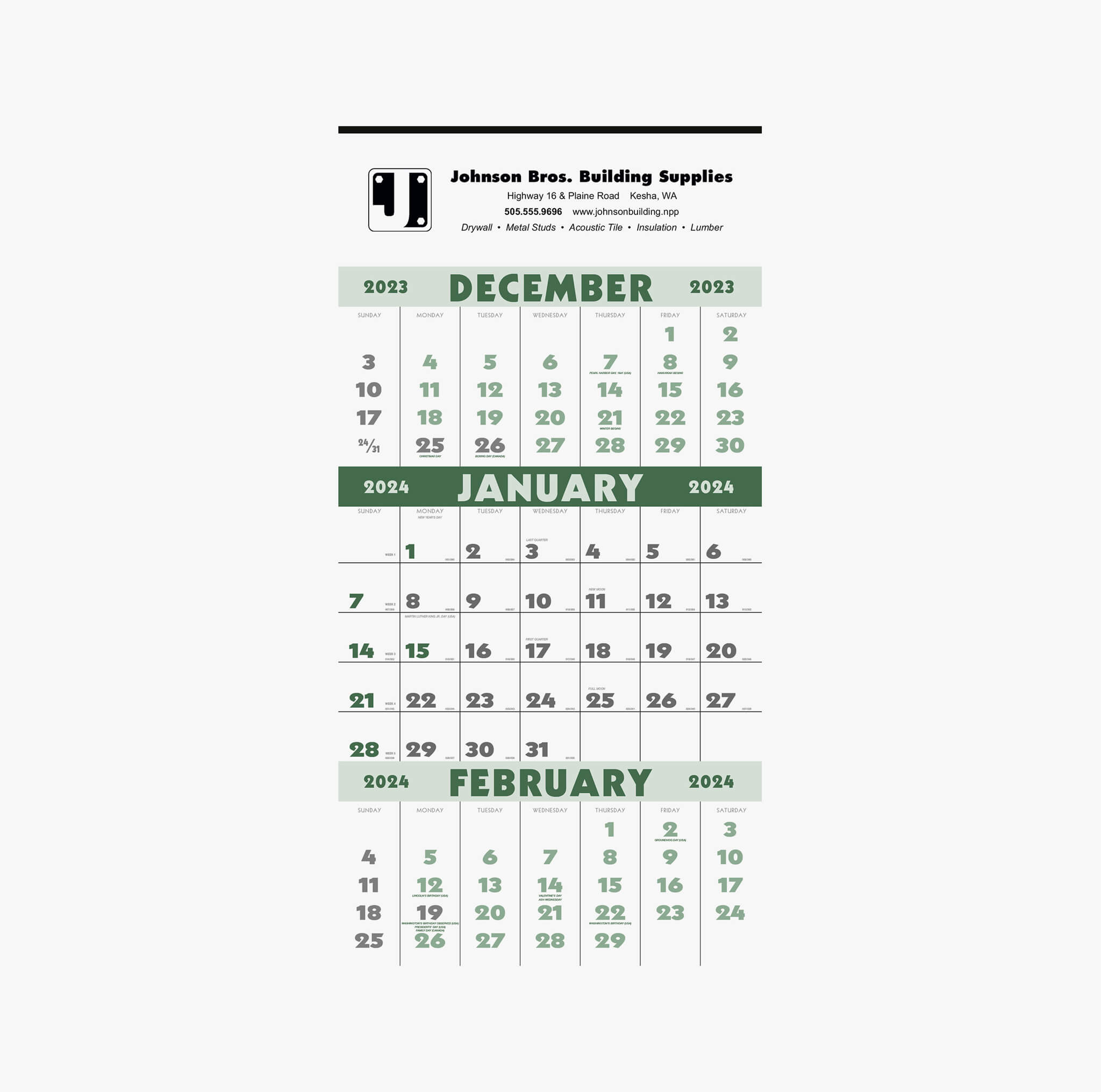 3-Month Planner Calendar | HALO Branded Solutions