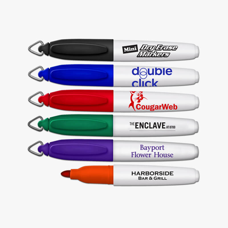 Mini Dry Erase Marker With Key Ring Cap HALO Branded Solutions