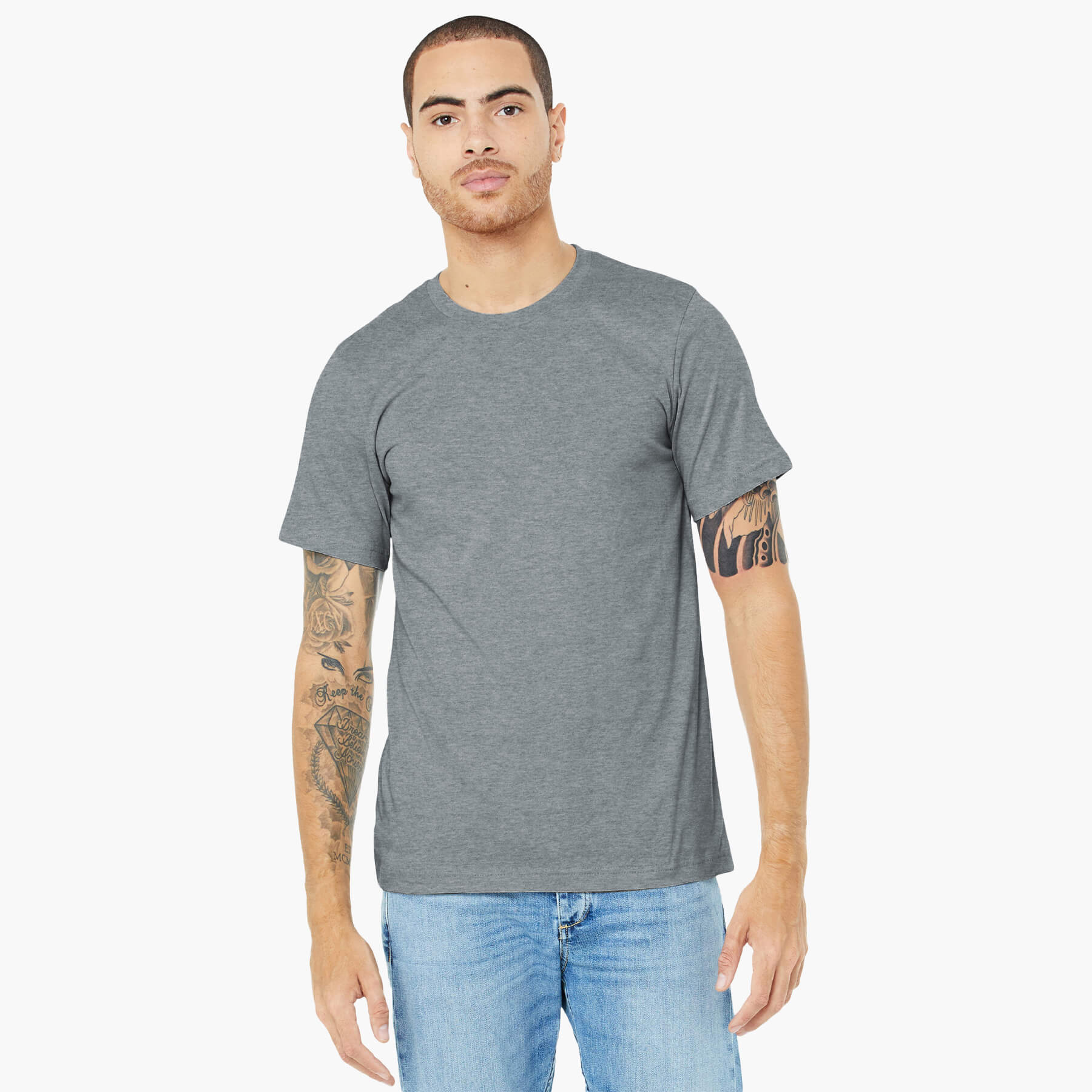 The Essentials BELLA + CANVAS Unisex Heather CVC Short Sleeve Tee ...