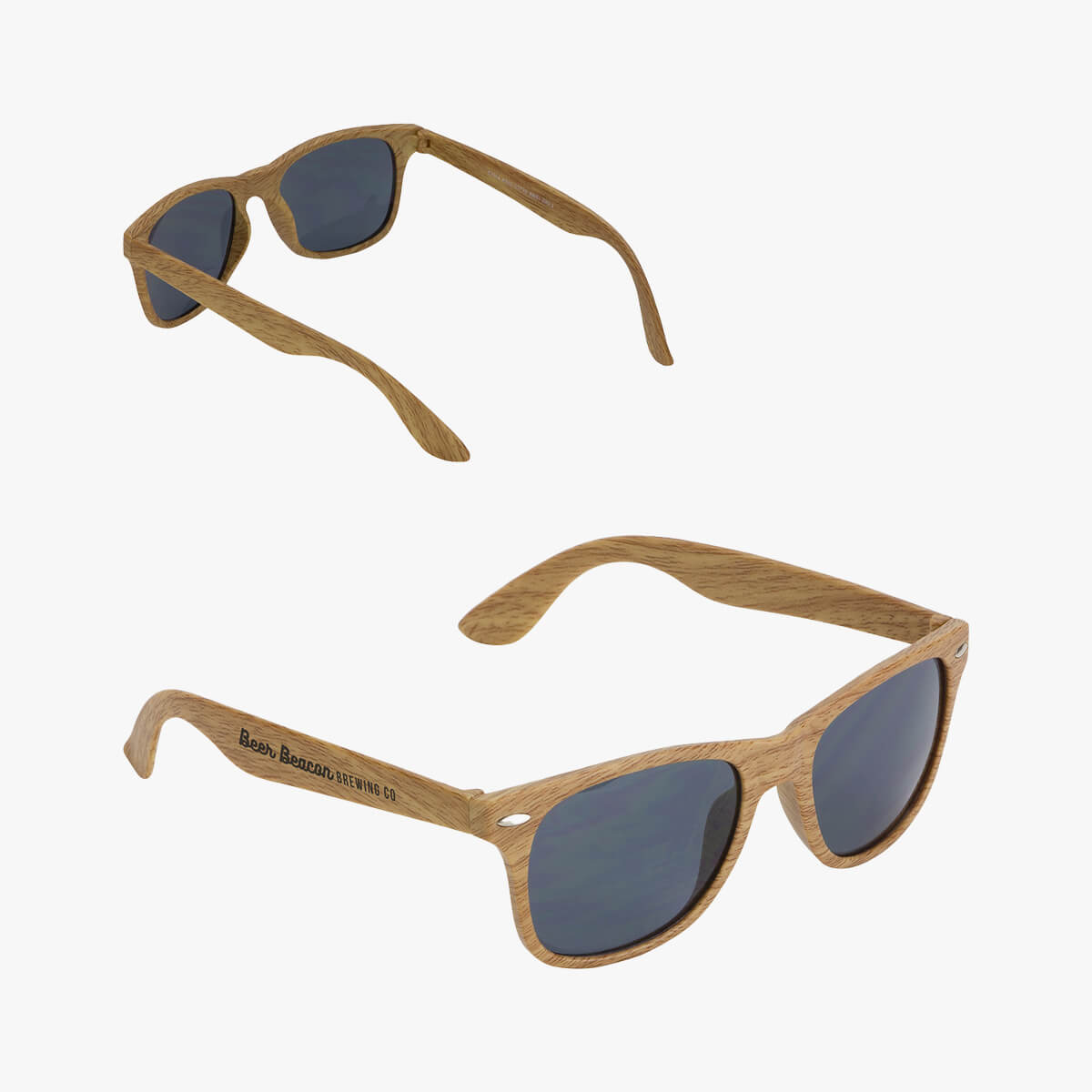 Sebring UV400 Wood Grain Sunglasses HALO Branded Solutions